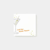 Schattigee Waterverf Martini Cocktail Custom Post-it® Notes (Voorkant)