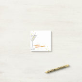 Schattigee Waterverf Martini Cocktail Custom Post-it® Notes (Op bureau)
