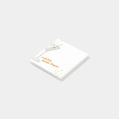 Schattigee Waterverf Martini Cocktail Custom Post-it® Notes (Schuin)