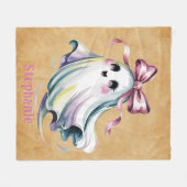 Schattigee Waterverf Meisje Ghost Verjaardag Mash  Fleece Deken (Voorkant (Horizontaal))
