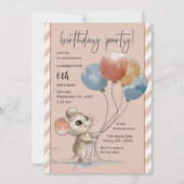 Schattigee Waterverf met ballonnen Kaart (Voorkant)