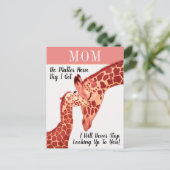 Schattigee Waterverf Moeder en Baby Giraffes Moede Briefkaart (Staand voorkant)