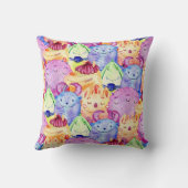 Schattigee Waterverf Monsters Kussen (Achterkant)