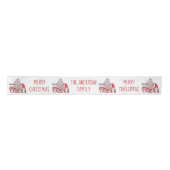 Schattigee Waterverf Moose Gnome Kerstboom Lint (Voorkant)