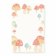 Schattigee Waterverf Mushroom Memo Pad
