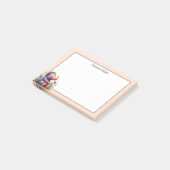 Schattigee Waterverf nijlpaard met lijnen Post-it® Notes (Schuin)
