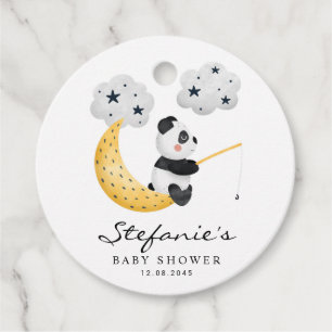 Schattigee Waterverf Panda Twinkle Twinkle Baby sh Bedankjes Labels