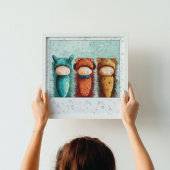 Schattigee Waterverf Pasgeboren baby's slapen Nurs Poster