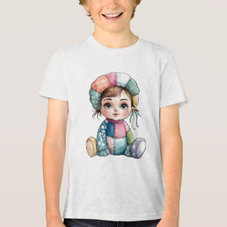 Schattigee Waterverf Patchwork Baby Snow Woman Tri-Blend Shirt