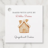 Schattigee waterverf peperkoek huis gebakken met l bedankjes labels (Voorkant)