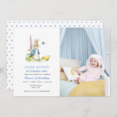 Schattigee Waterverf Peter Rabbit 1e verjaardag Kaart (Voorkant / Achterkant)