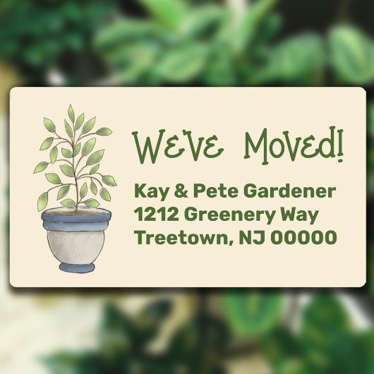 Schattigee Waterverf Planten Labels