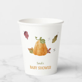 Schattigee Waterverf Pompoen Herfst partij Papier  Papieren Bekers