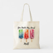 Schattigee Waterverf Popsicle Summer Tote Bag (Achterkant)
