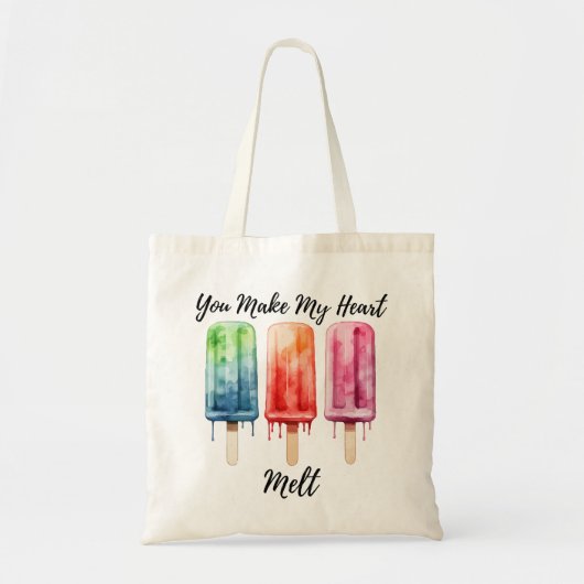 Schattigee Waterverf Popsicle Summer Tote Bag (Voorkant)