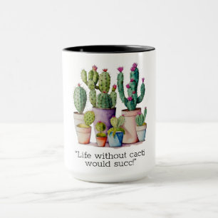 Schattigee waterverf potcactus mok