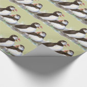 Schattigee Waterverf Puffin Bird Wildlife Animal A Cadeaupapier (Hoek)