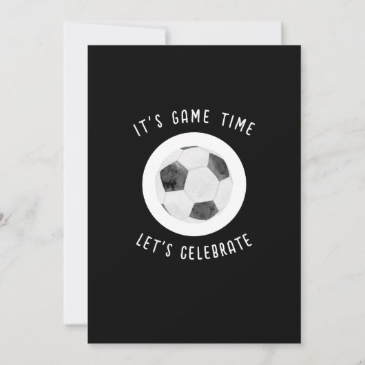 Schattigee Waterverf Rookie Voetbal Zwart 1e Verja Kaart (Achterkant)