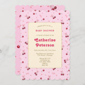 Schattigee Waterverf Roze Rode Kersen, Harten, Bog Kaart (Voorkant / Achterkant)