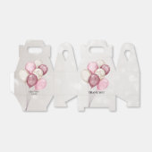 Schattigee Waterverf Roze Wit Ballonnen Party Bedankdoosjes (Uitgevouwen)