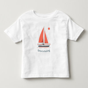 Schattigee Waterverf Sailor in opleiding Zeilboot Kinder Shirts