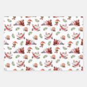 Schattigee Waterverf Santa Elf Gingerbread Christm Inpakpapier Vel (Voorkant)