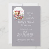 Schattigee Waterverf teddybeer baby dier Kaart (Achterkant)