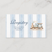 Schattigee Waterverf Train Baby shower Registry Informatiekaartje (Voorkant)