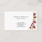 Schattigee Waterverf Tulp Flowers Professional Visitekaartje (Achterkant)