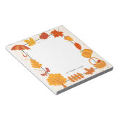 Schattigee Waterverf Vallende bladeren Herfst gepe Notitieblok (Schuin)