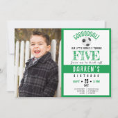 Schattigee Waterverf Voetbal Foto Groene verjaarda Kaart (Voorkant)