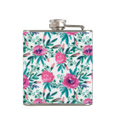 Schattigee Waterverven Red Flowers Heupfles (Achterkant)