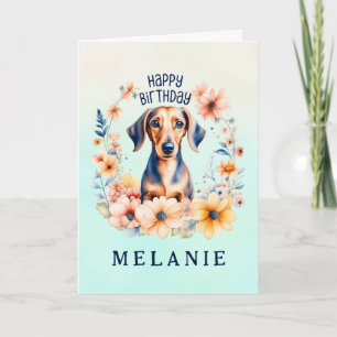 Schattigee Weenie Dog Verjaardag   Naam toevoegen  Kaart