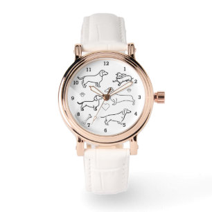 Schattigee Weiner Teckel Hond Puppy Dier Dierenlie Horloge