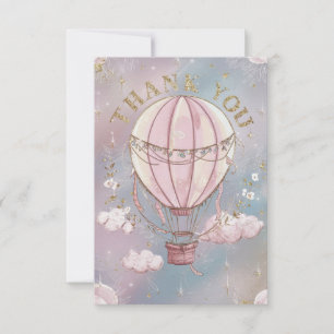 Schattigee wensen Hete Luchtballon Bedankkaart