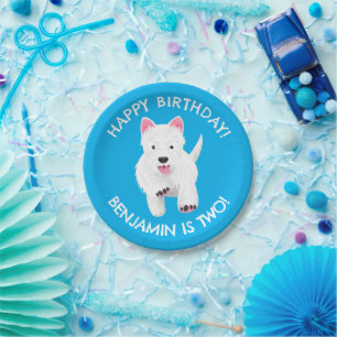 Schattigee West Highland terrier gepersonaliseerde Papieren Bordje