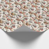 Schattigee West Highland White Terrier naadloos Cadeaupapier (Hoek)