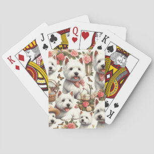 Schattigee West Highland White Terrier naadloos Pokerkaarten