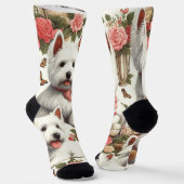 Schattigee West Highland White Terrier naadloos Sokken (Gebogen)