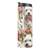 Schattigee West Highland White Terrier naadloos Thermosbeker (Geroteerd rechts)