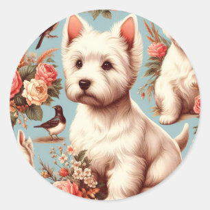  Schattigee West Highland White Terrier Ronde Sticker