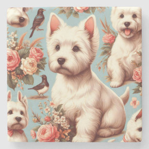  Schattigee West Highland White Terrier Stenen Onderzetter