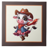 Schattigee Westerne koe liefhebbers Tegeltje (Voorkant)