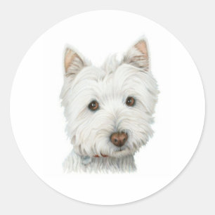 Schattigee Westie Dog sticker