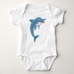 Schattigee Whale Cartoon Kunstwerk Romper