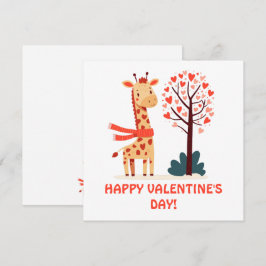 Schattigee Whimsical Valentijnse Giraffe met Heart