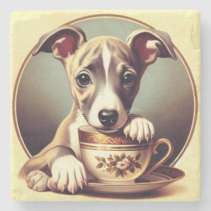 Schattigee Whippet Puppy Stenen Onderzetter
