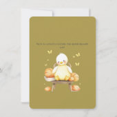 Schattigee White Duck Baby shower Uitnodiging (Achterkant)