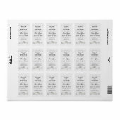 Schattigee Wijnfles Trouwgunst Label Stickers (Full Sheet)
