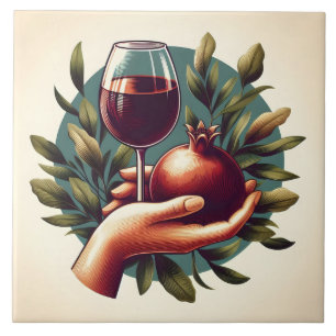 Schattigee wijnliefhebbers Crafting Home Business Tegeltje